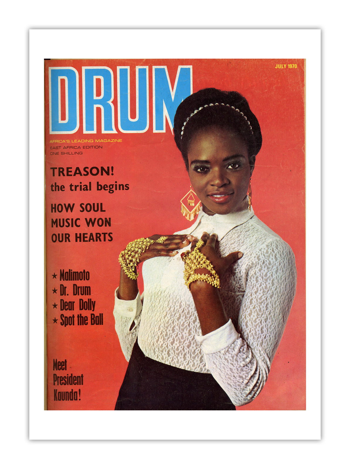 East Africa Drum Magazine cover, July 1970 – archival poster print