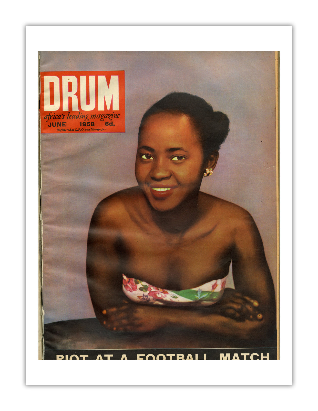 East Africa Drum Magazine cover, June 1958 – archival poster print