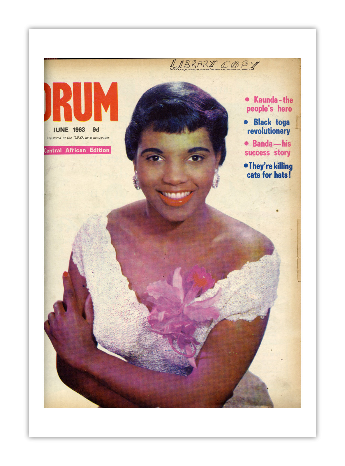 East Africa Drum Magazine cover, June 1963 – archival poster print