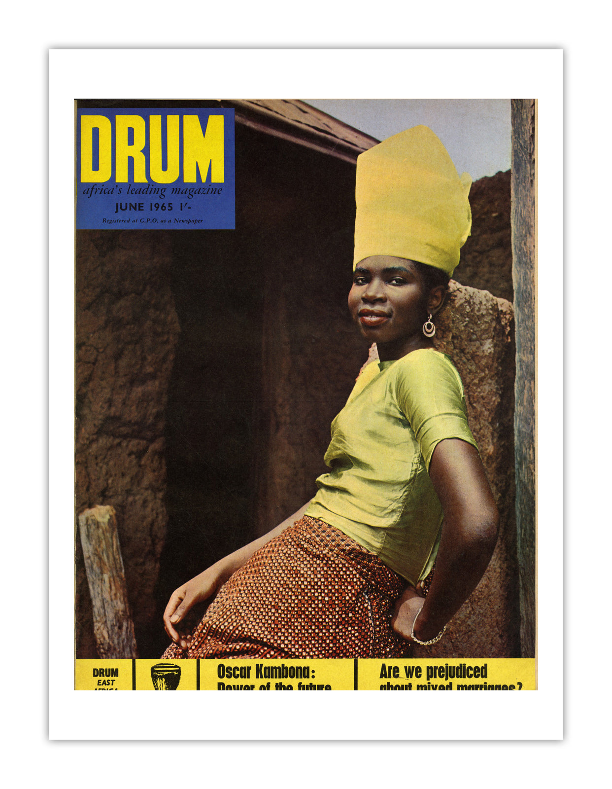 East Africa Drum Magazine cover, June 1965 – archival poster print