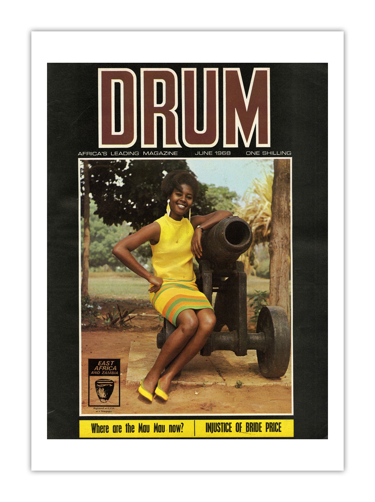 East Africa Drum Magazine cover, June 1968 – archival poster print