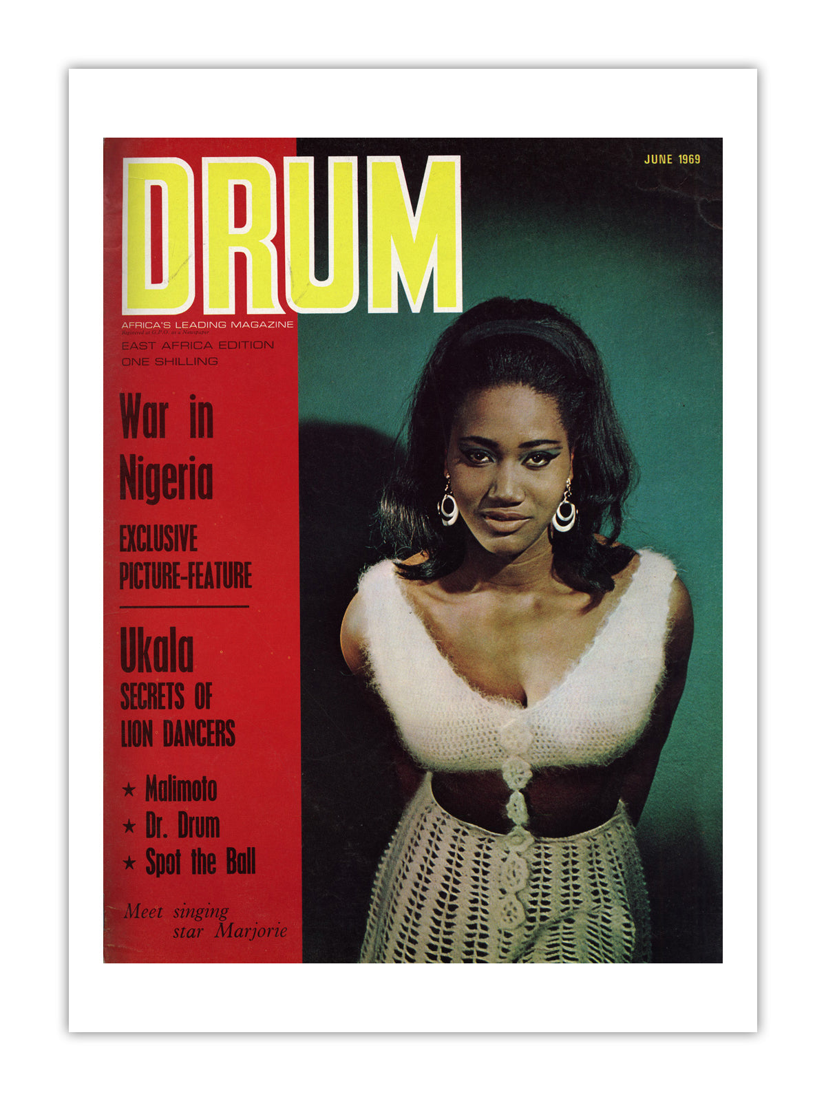 East Africa Drum Magazine cover, June 1969 – archival poster print