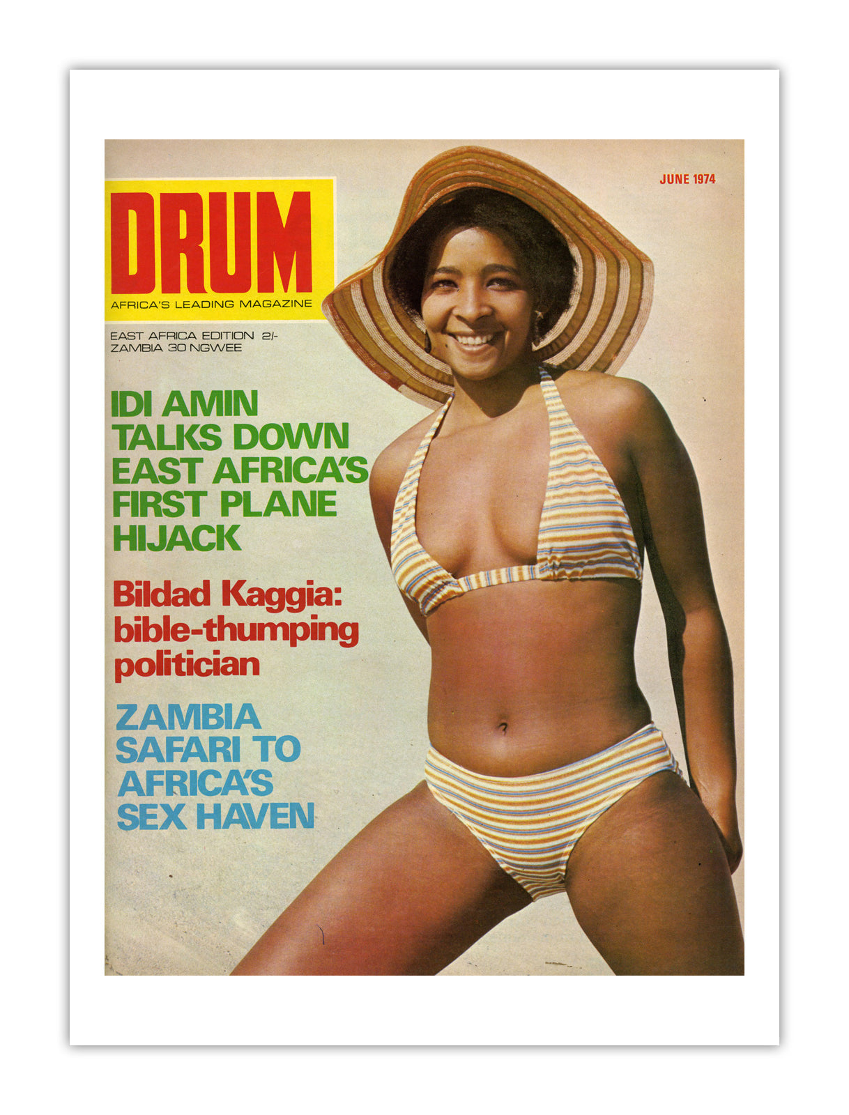 East Africa Drum Magazine cover, June 1974 – archival poster print