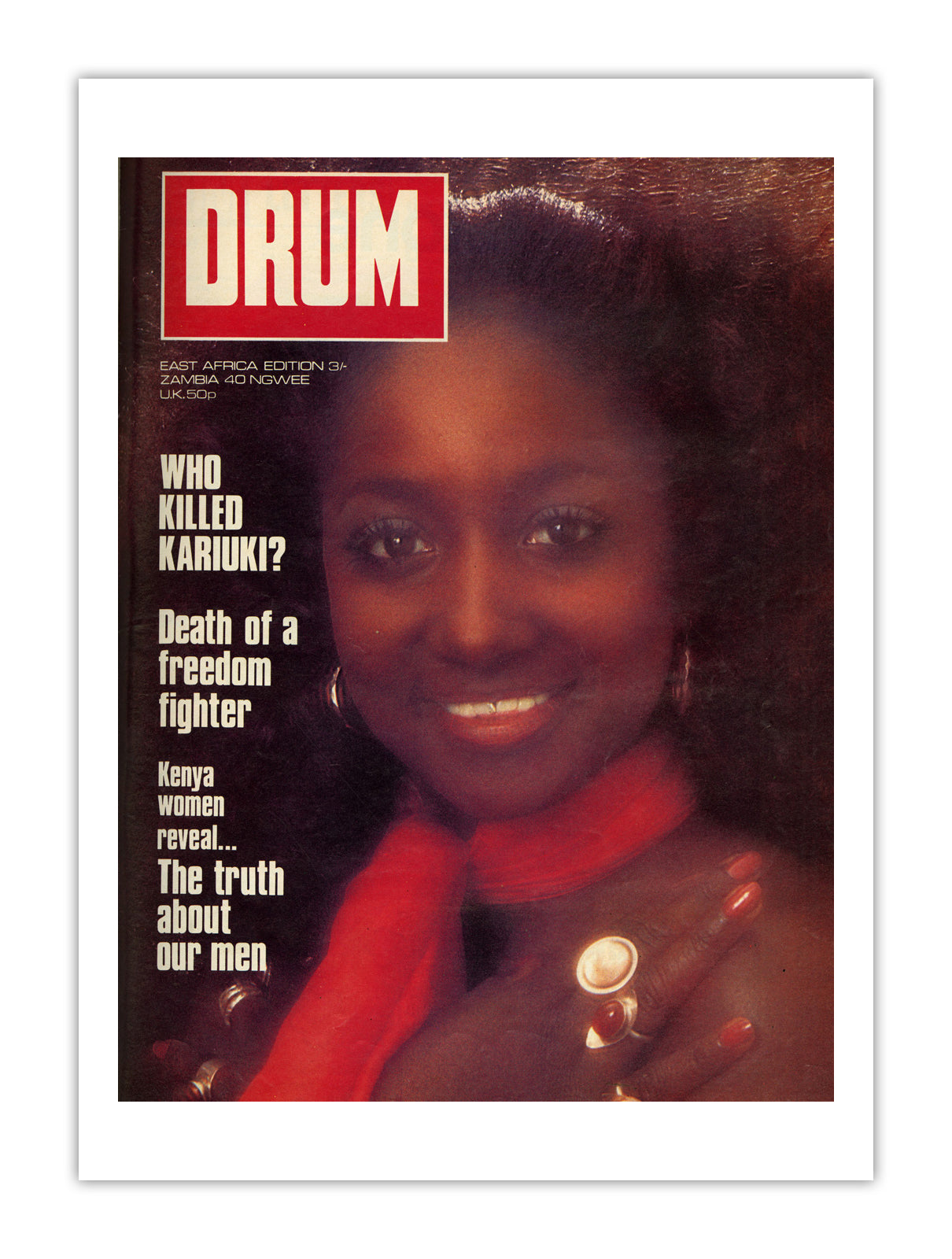 East Africa Drum Magazine cover, June 1975 – archival poster print