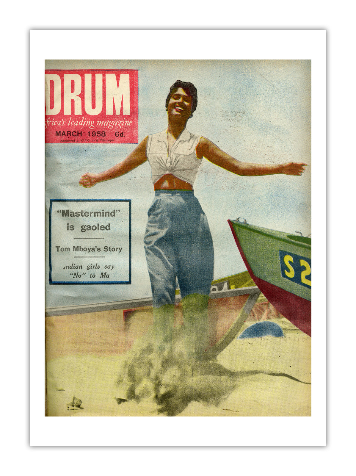 East Africa Drum Magazine cover, March 1958 – archival poster print