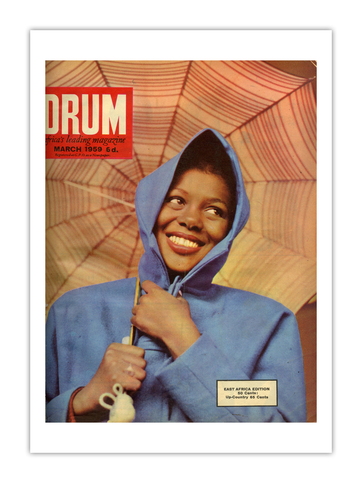 East Africa Drum Magazine cover, March 1959 – archival poster print