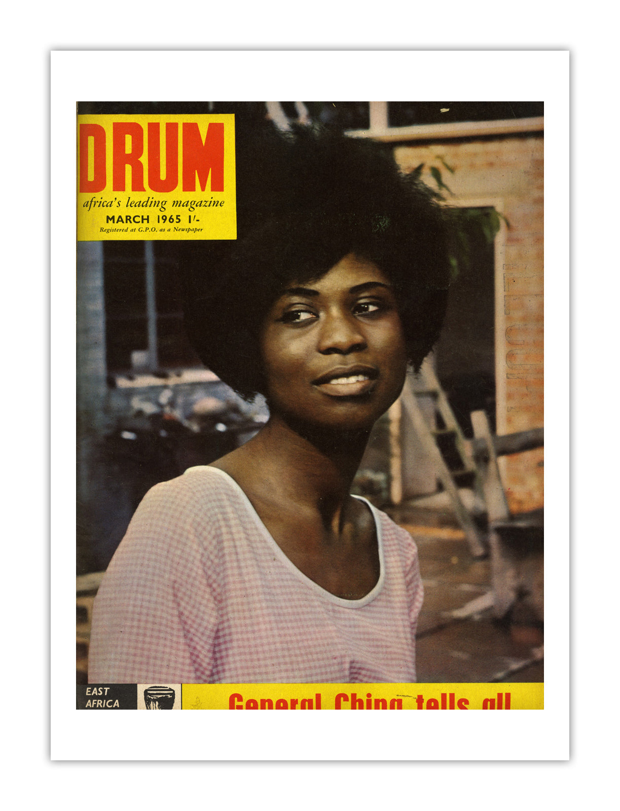 East Africa Drum Magazine cover, March 1965 – archival poster print