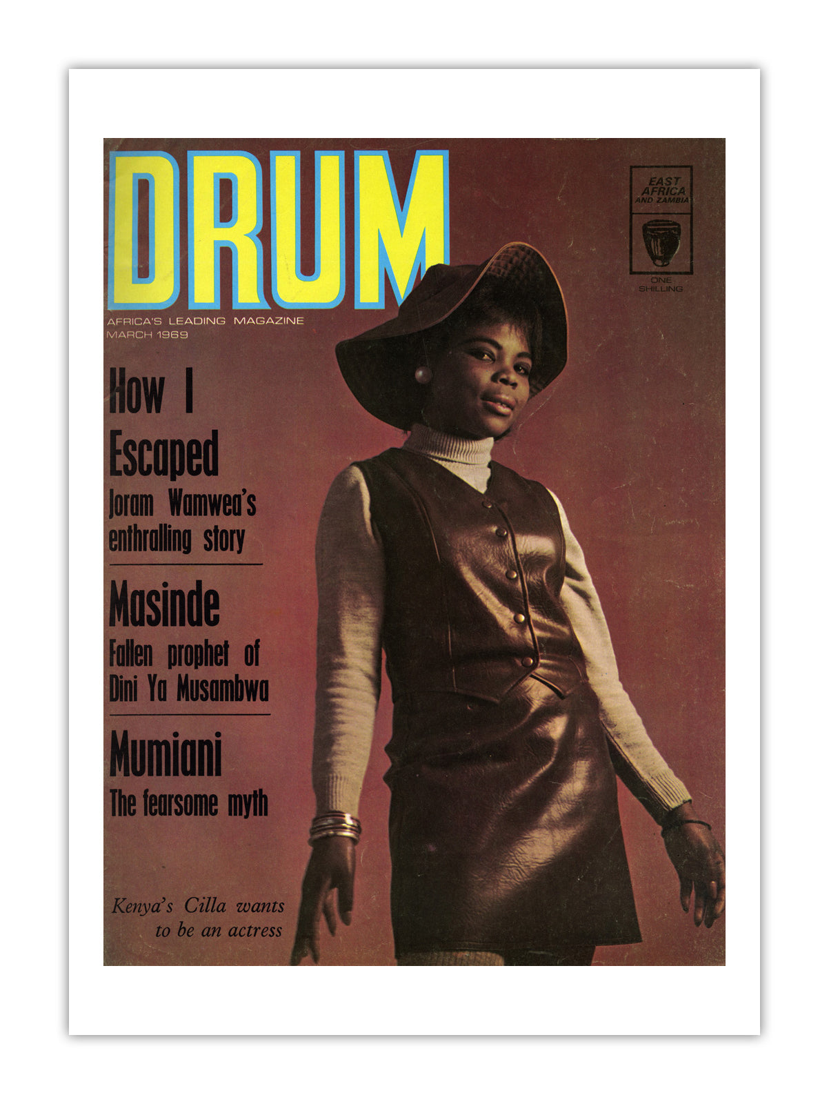 East Africa Drum Magazine cover, March 1969 – archival poster print