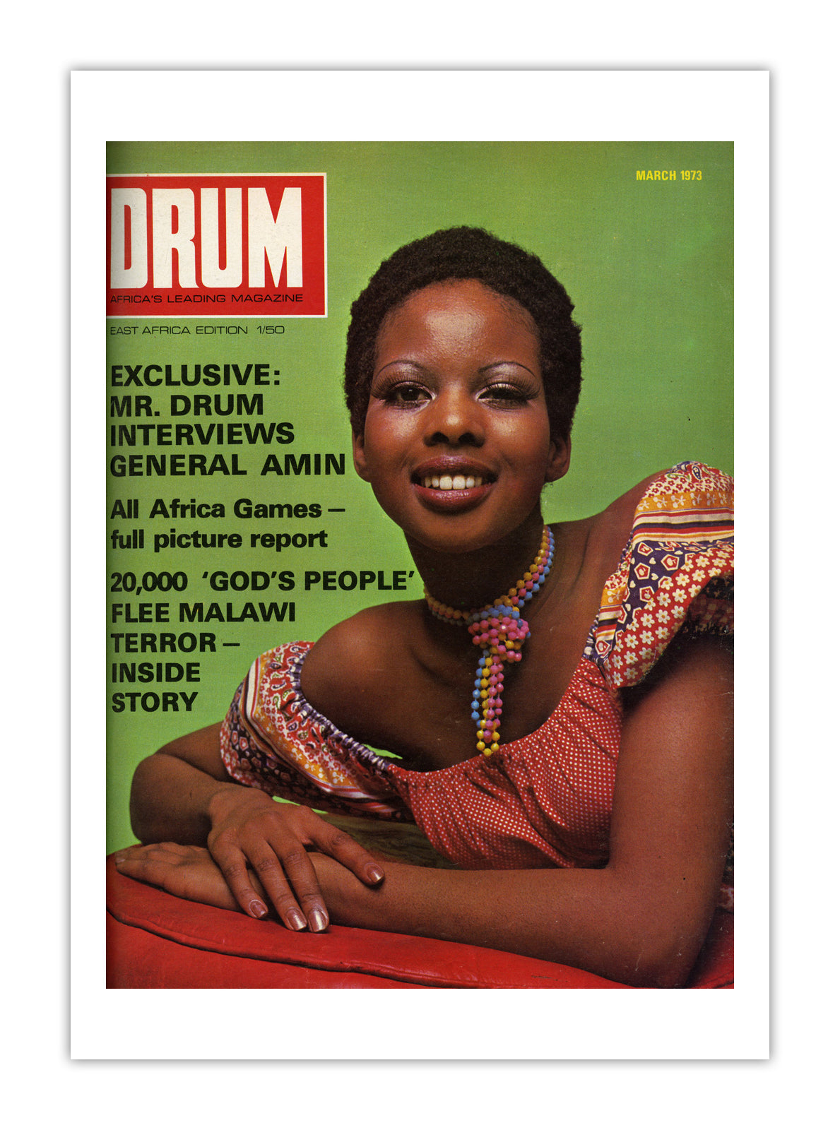 East Africa Drum Magazine cover, March 1973 – archival poster print