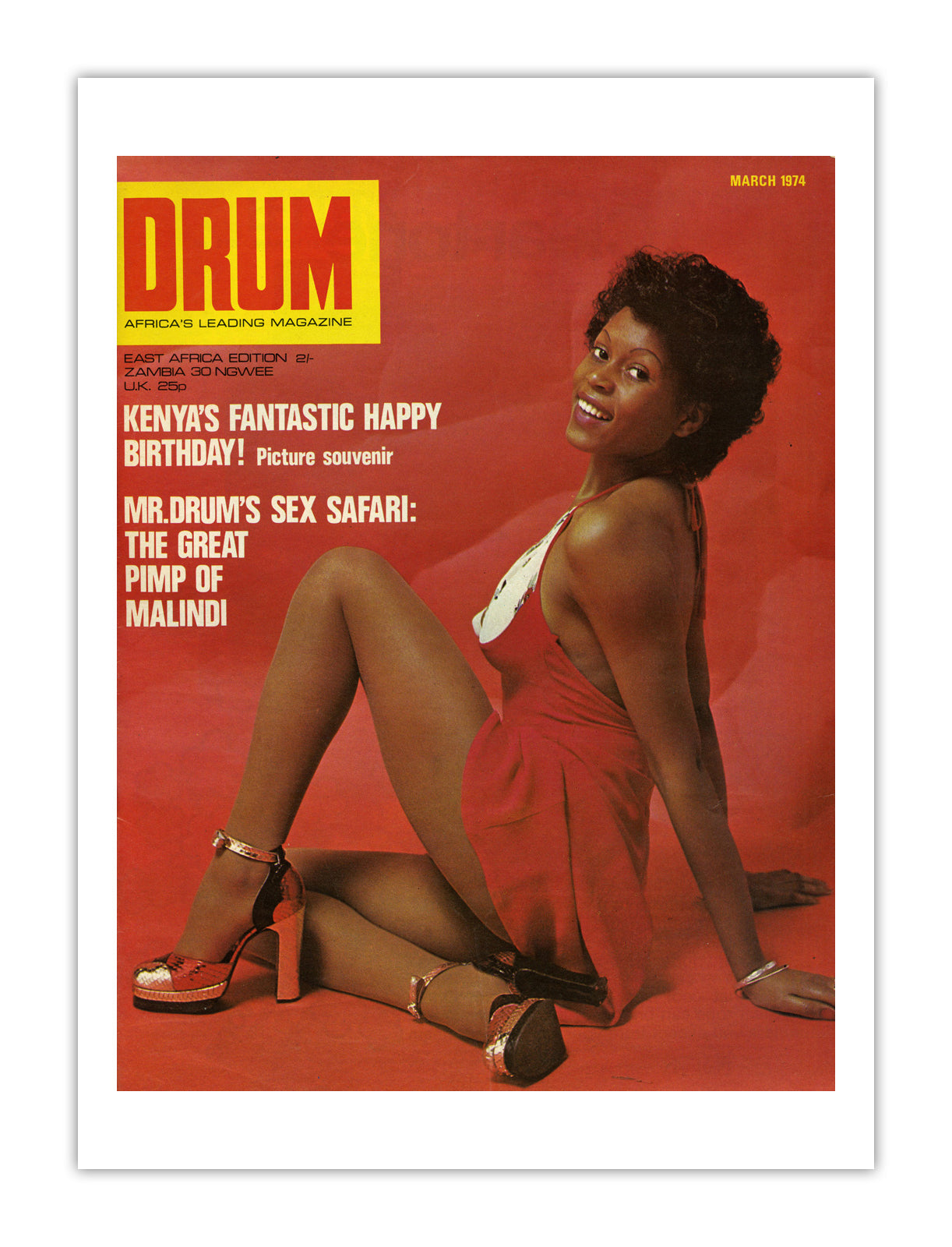 East Africa Drum Magazine cover, March 1974 – archival poster print