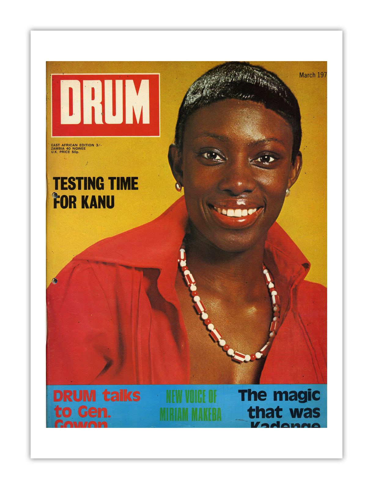 East Africa Drum Magazine cover, March 1976 – archival poster print