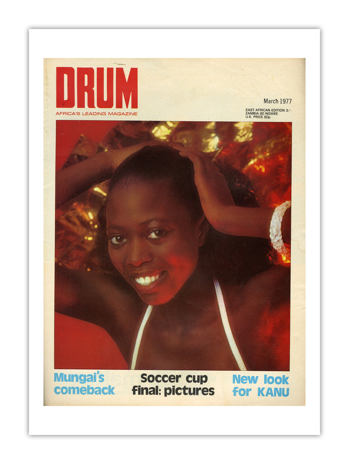 East Africa Drum Magazine cover, March 1977 – archival poster print