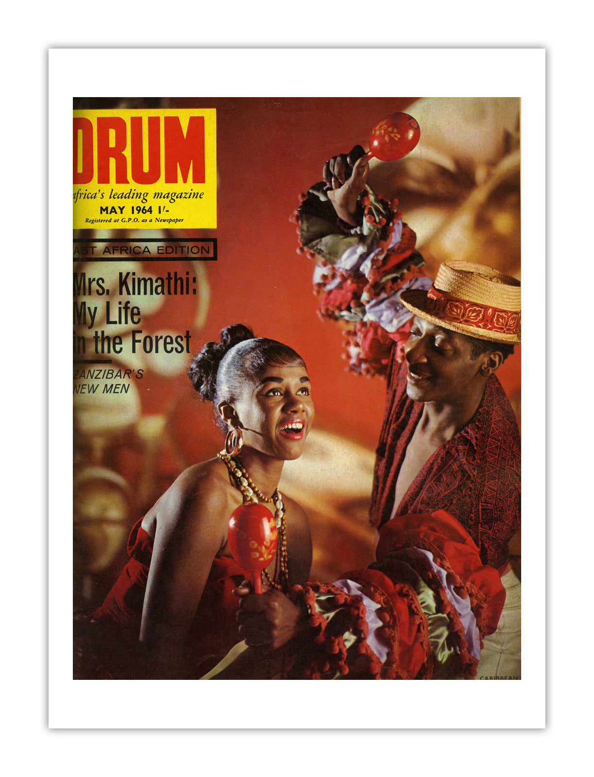 East Africa Drum Magazine cover, May 1964 – archival poster print
