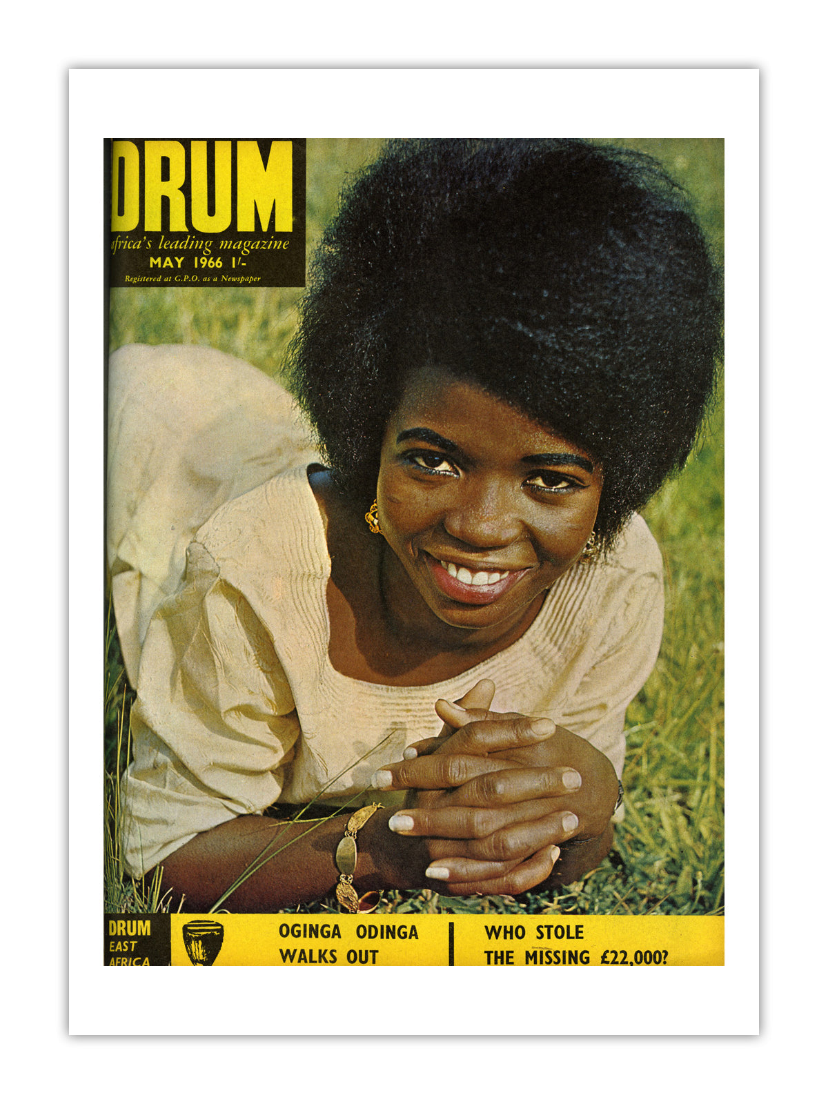 East Africa Drum Magazine cover, May 1966 – archival poster print
