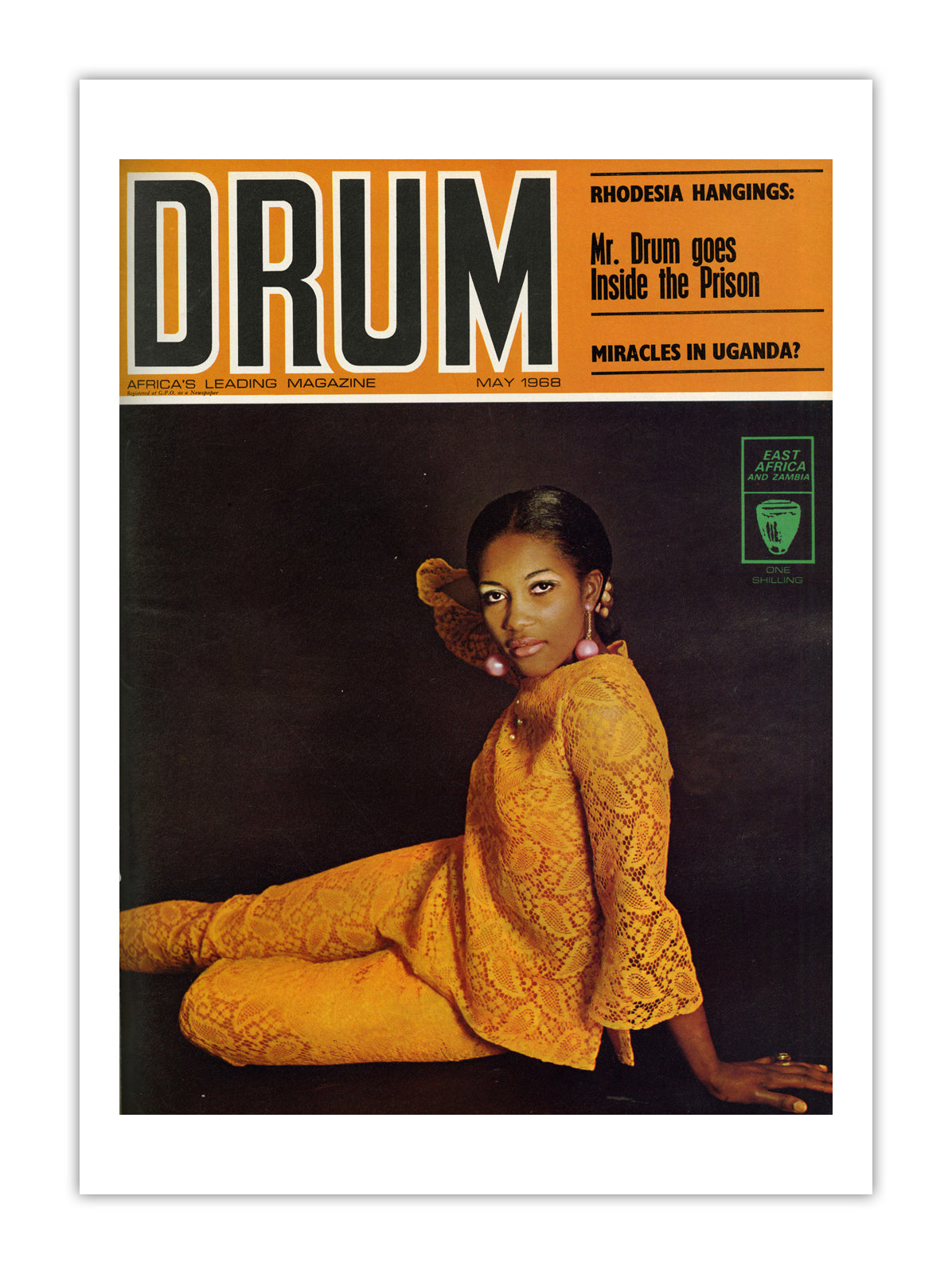 East Africa Drum Magazine cover, May 1968 – archival poster print