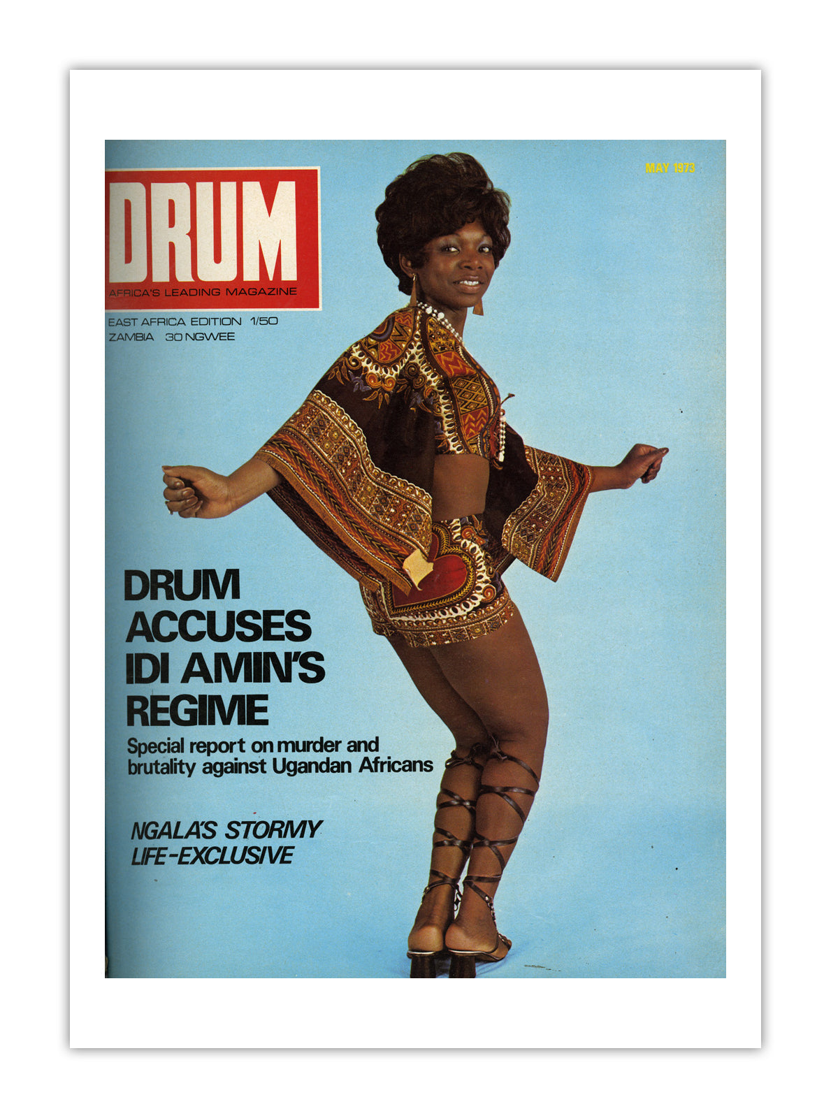 East Africa Drum Magazine cover, May 1973 – archival poster print
