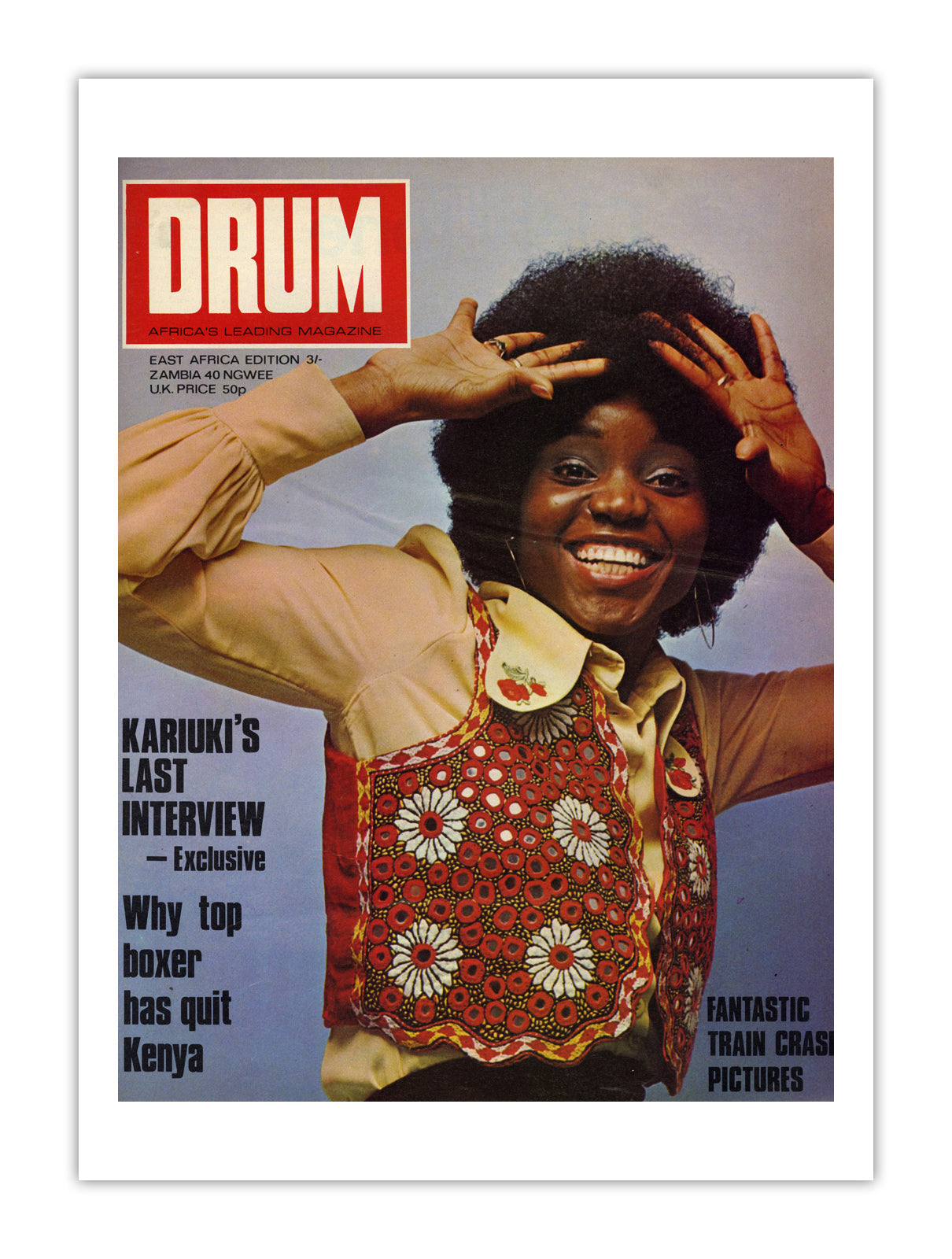 East Africa Drum Magazine cover, May 1975 – archival poster print
