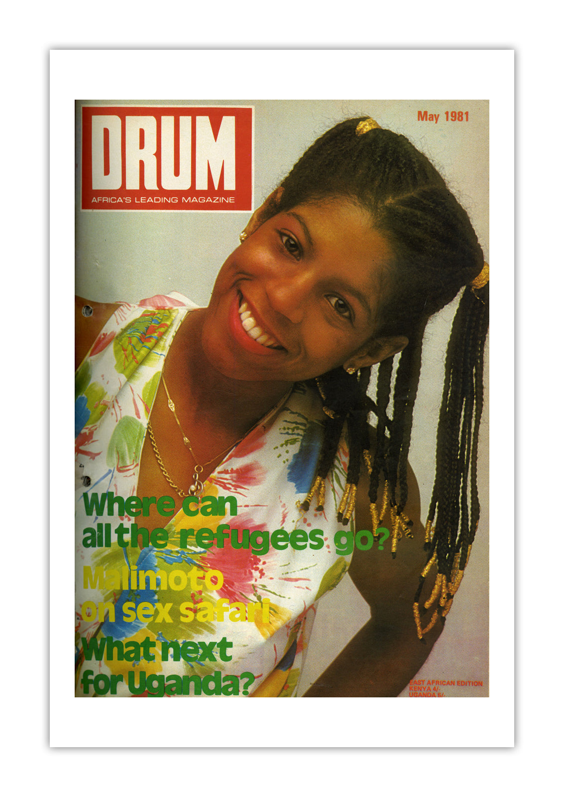 East Africa Drum Magazine cover, May 1981 – archival poster print