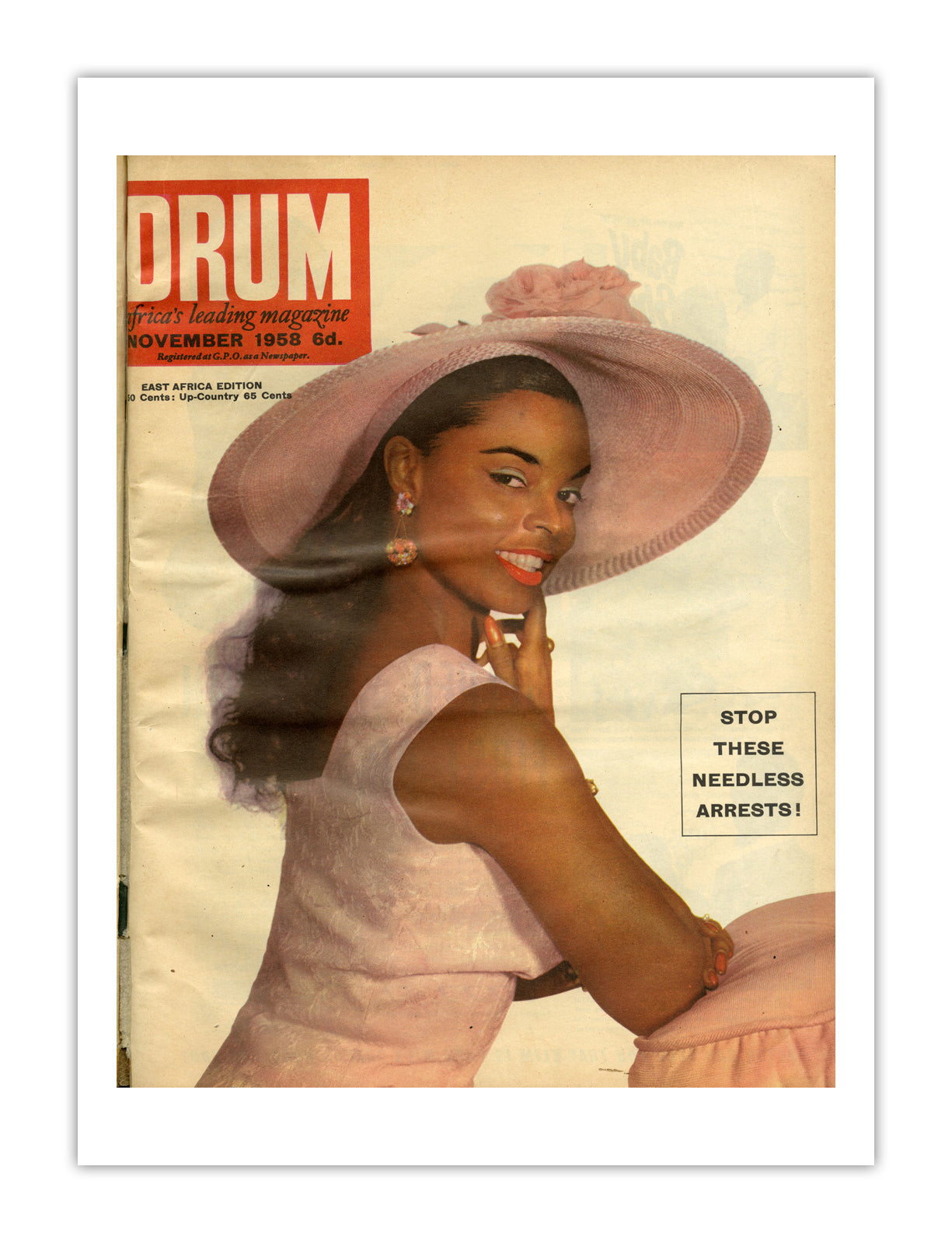 East Africa Drum Magazine cover, November 1958 – archival poster print
