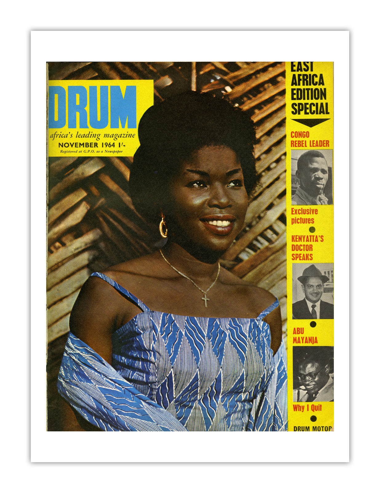 East Africa Drum Magazine cover, November 1964 – archival poster print