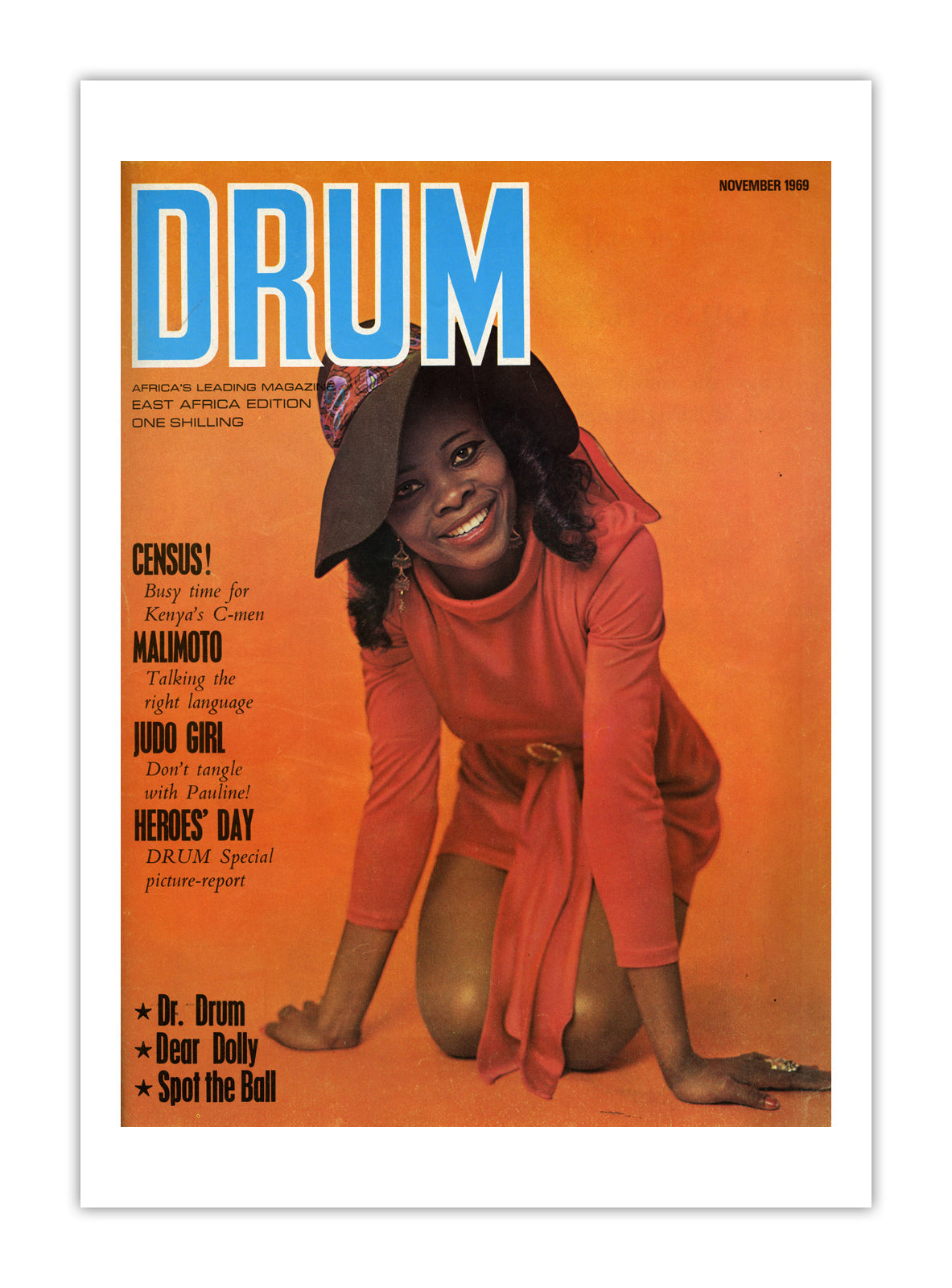 East Africa Drum Magazine cover, November 1969 – archival poster print
