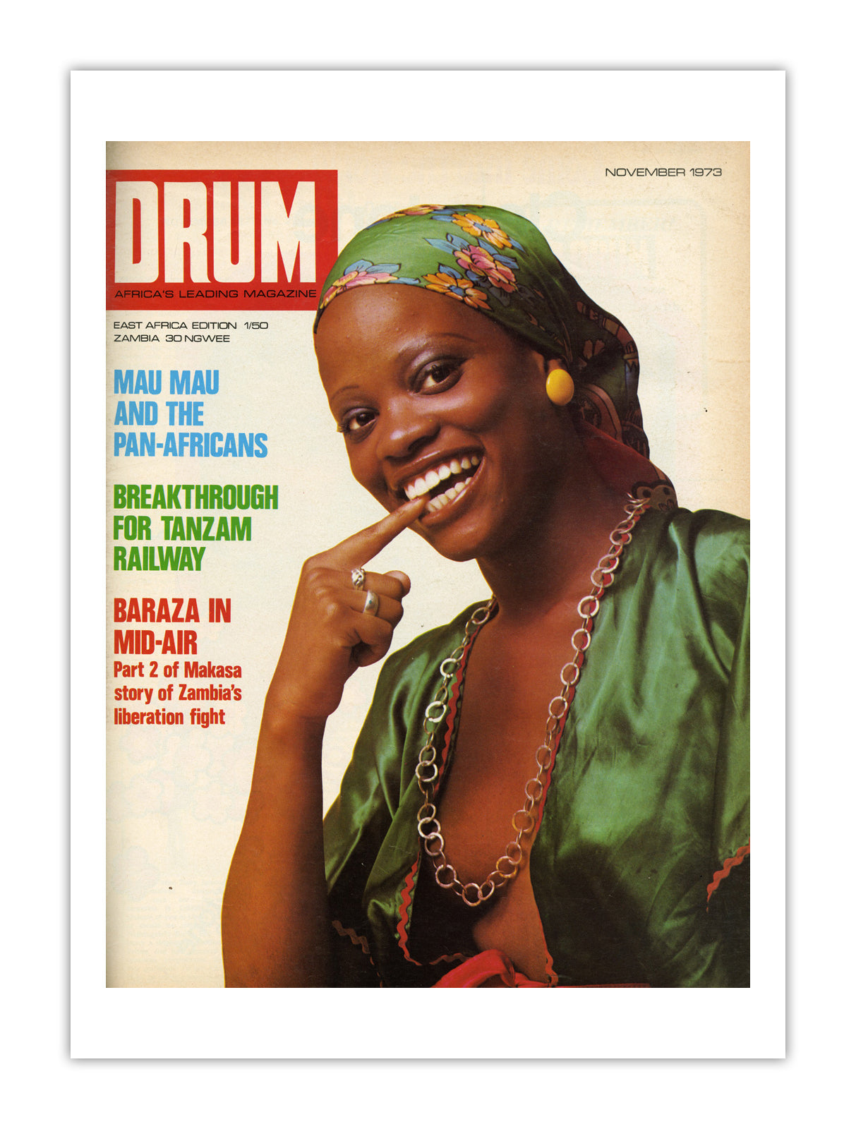 East Africa Drum Magazine cover, November 1973 – archival poster print