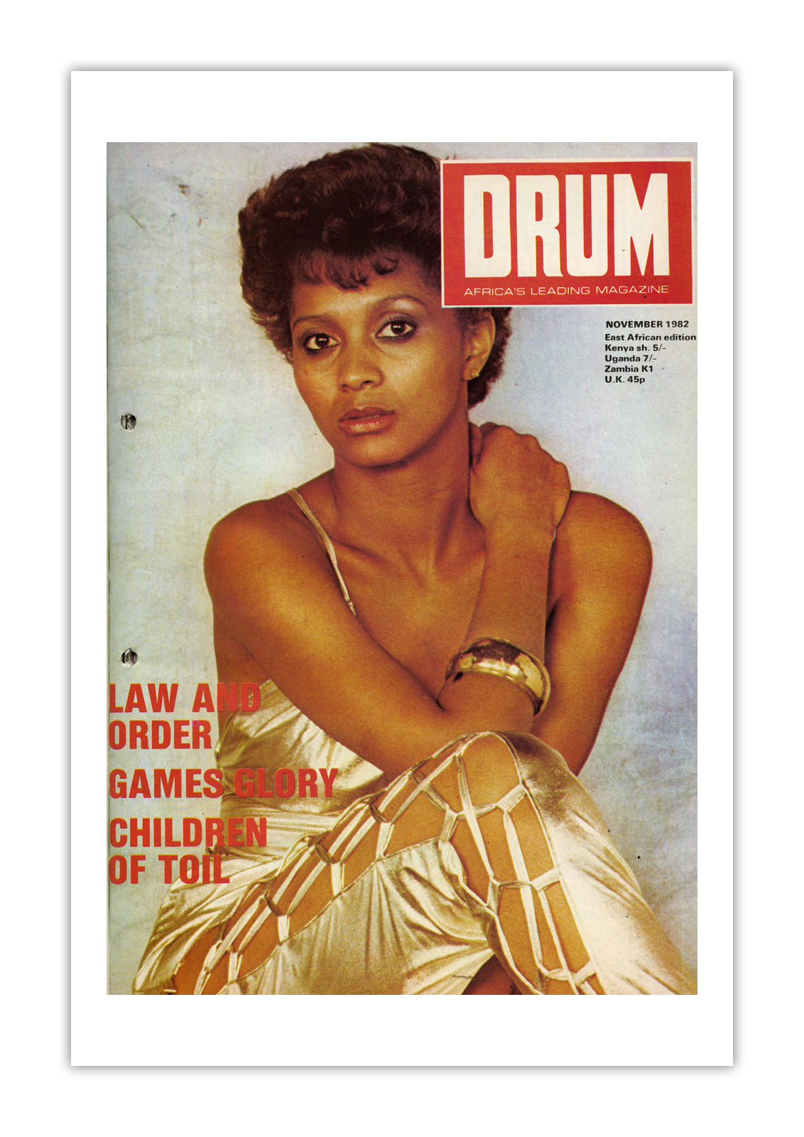 East Africa Drum Magazine cover, November 1982 – archival poster print