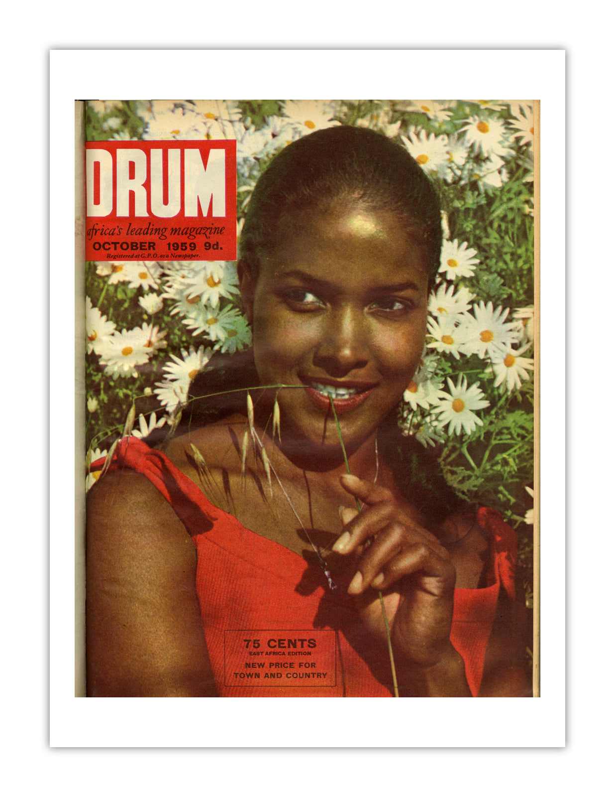 East Africa Drum Magazine cover, October 1959 – archival poster print