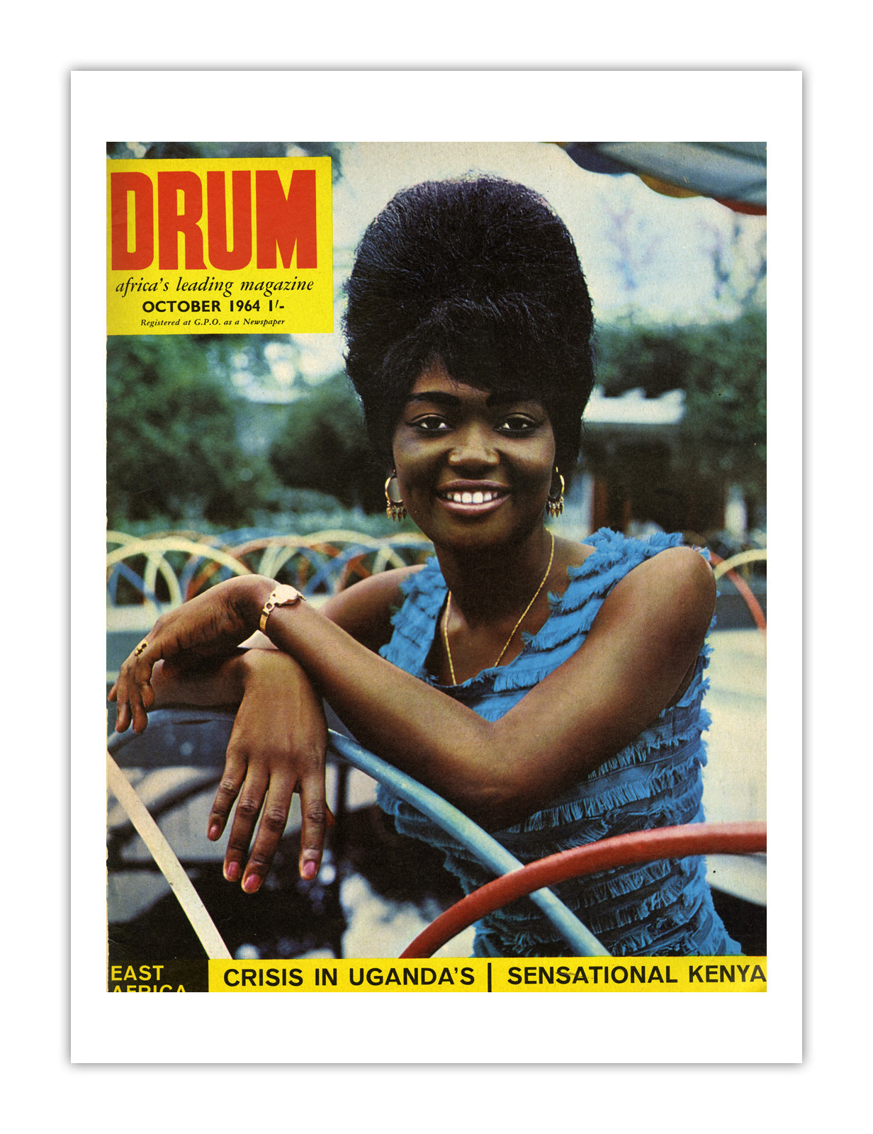 East Africa Drum Magazine cover, October 1964 – archival poster print