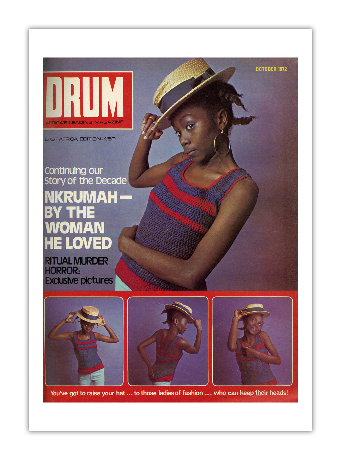 East Africa Drum Magazine cover, October 1972 – archival poster print