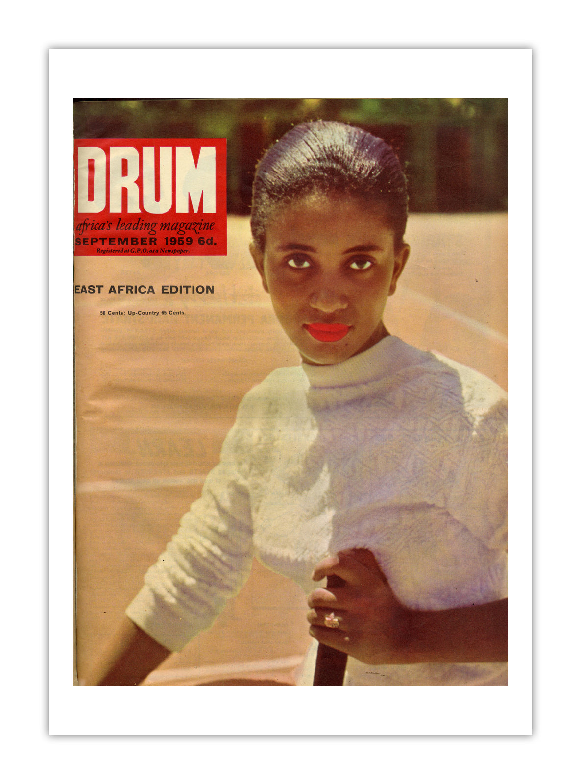 East Africa Drum Magazine cover, September 1959 – archival poster print