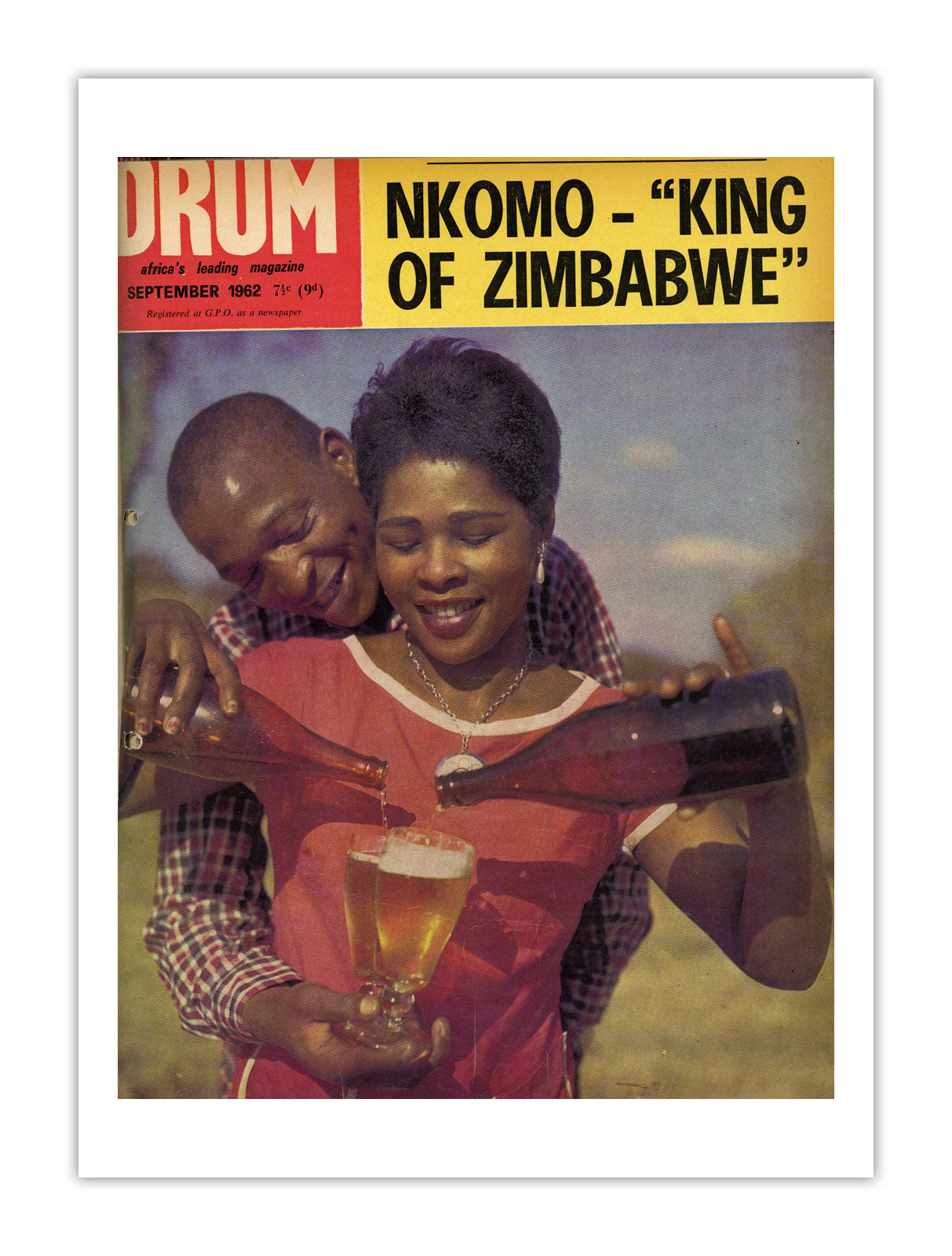East Africa Drum Magazine cover, September 1962 – archival poster print
