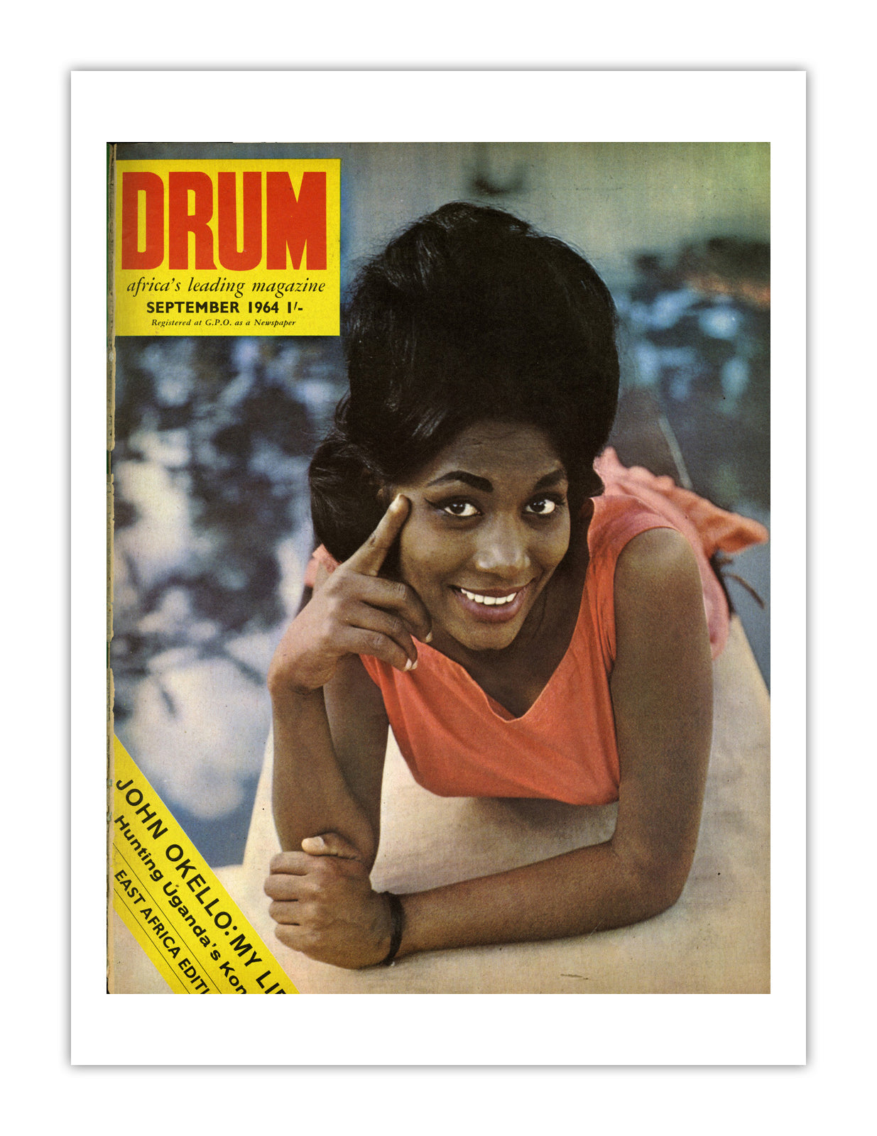 East Africa Drum Magazine cover, September 1964 – archival poster print