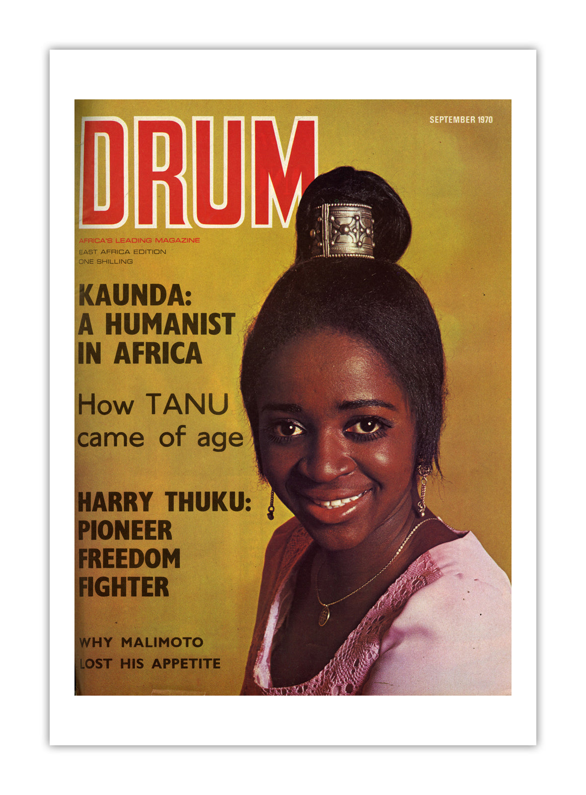 East Africa Drum Magazine cover, September 1970 – archival poster print