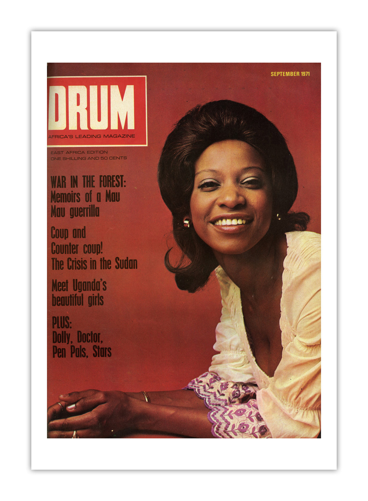 East Africa Drum Magazine cover, September 1971 – archival poster print