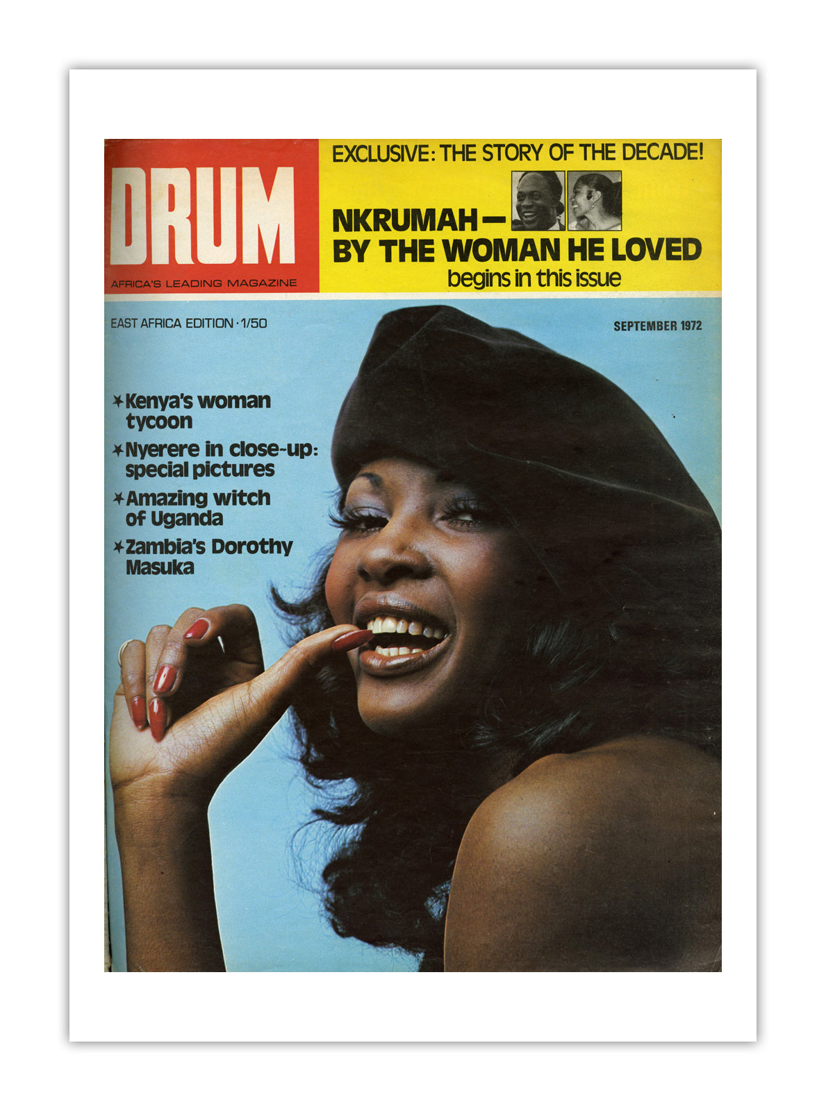 East Africa Drum Magazine cover, September 1972 – archival poster print