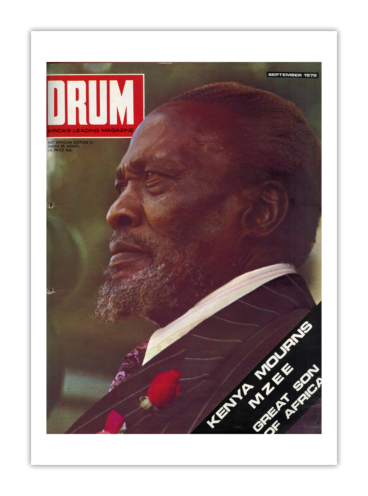 East Africa Drum Magazine cover, September 1978 – archival poster print
