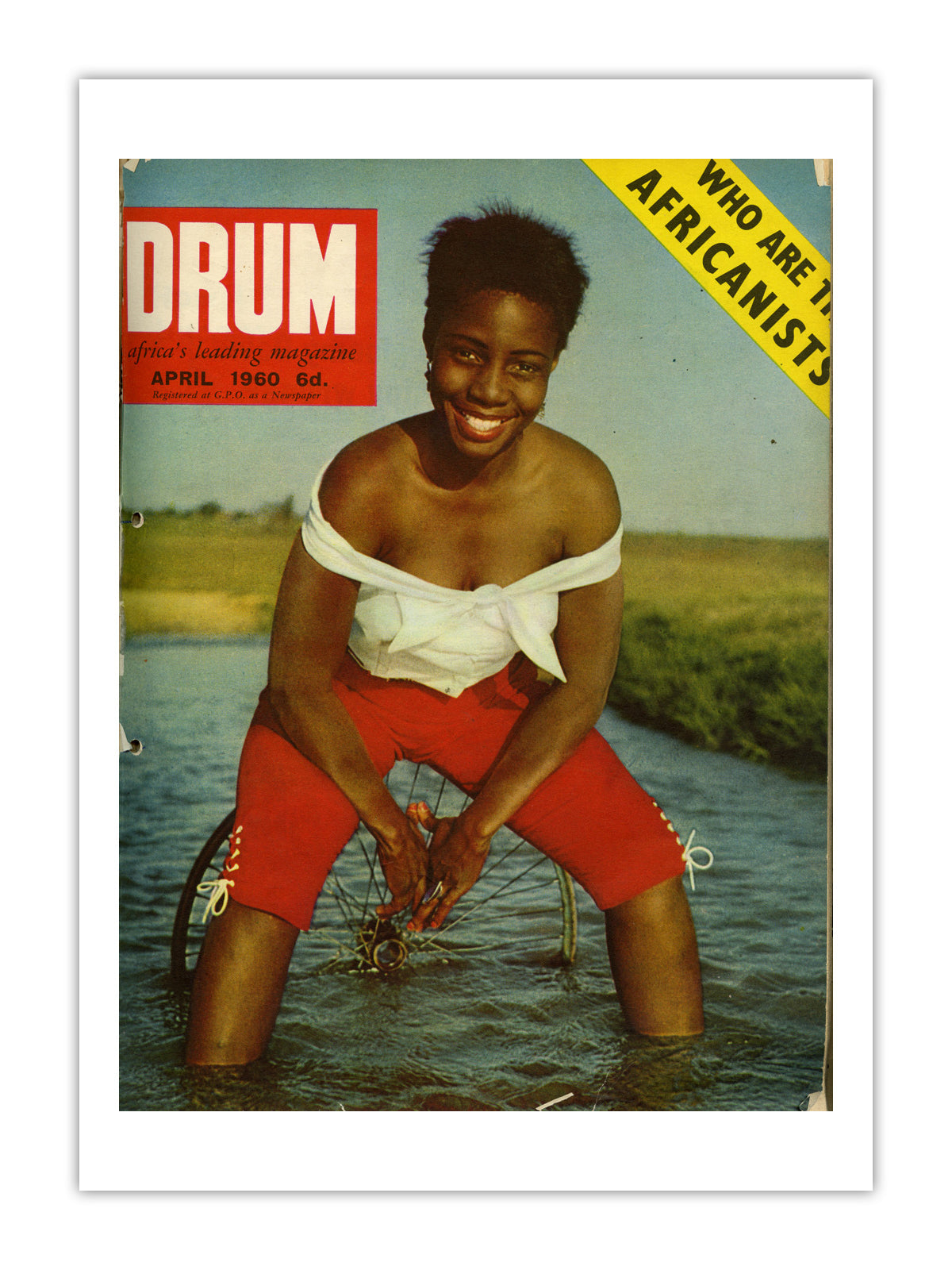 South Africa Drum Magazine cover, April 1960 – archival poster print