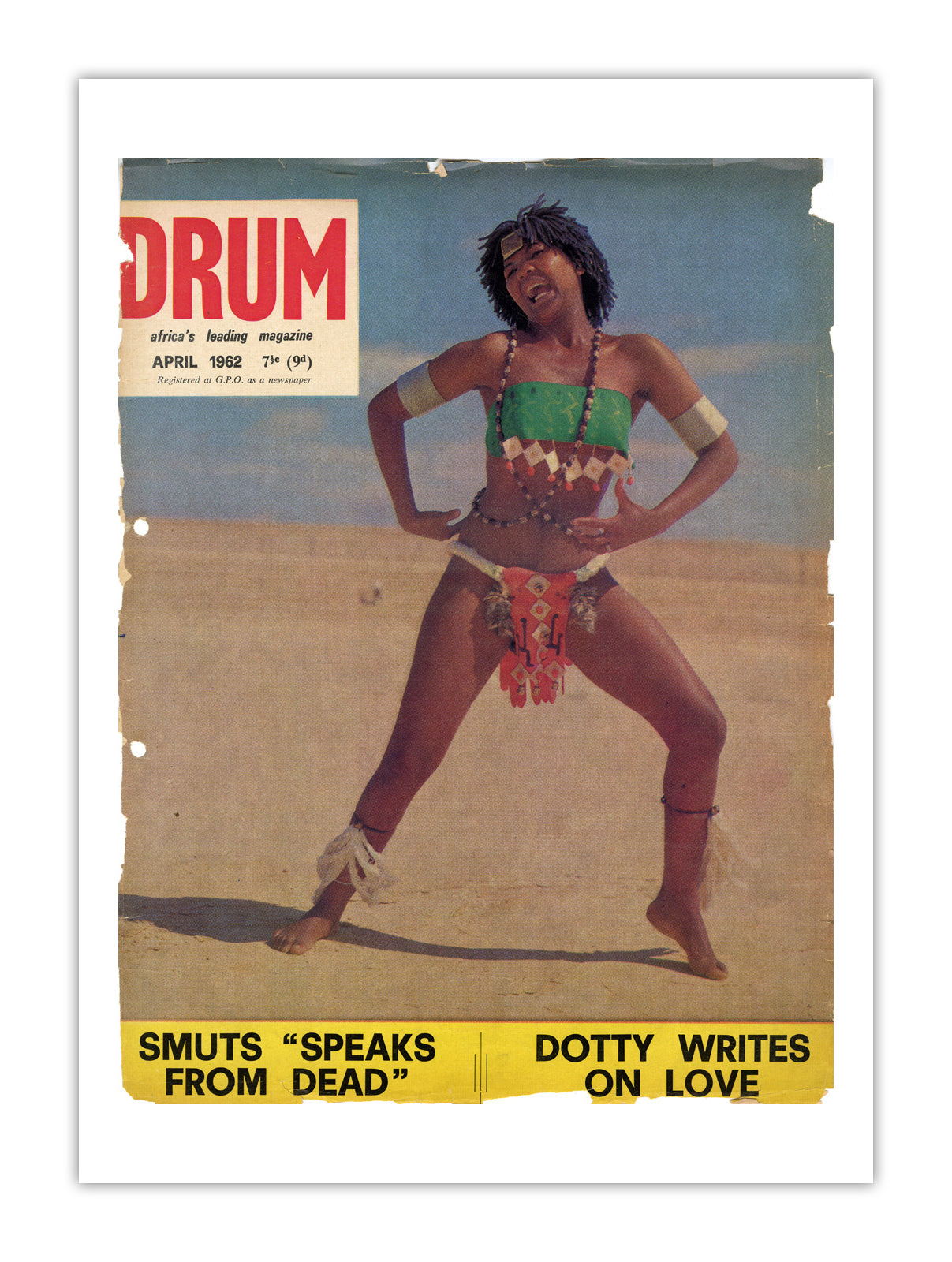 South Africa Drum Magazine cover, April 1962 – archival poster print