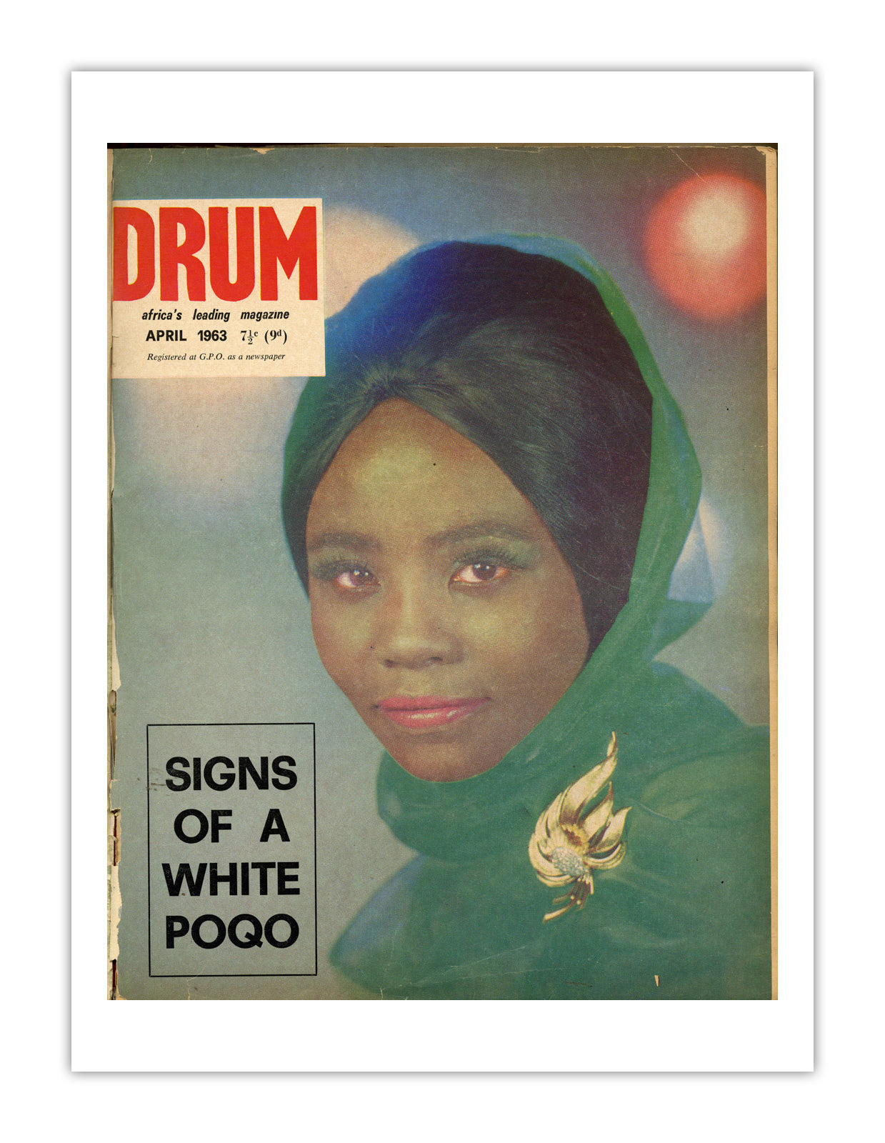 South Africa Drum Magazine cover, April 1963 – archival poster print