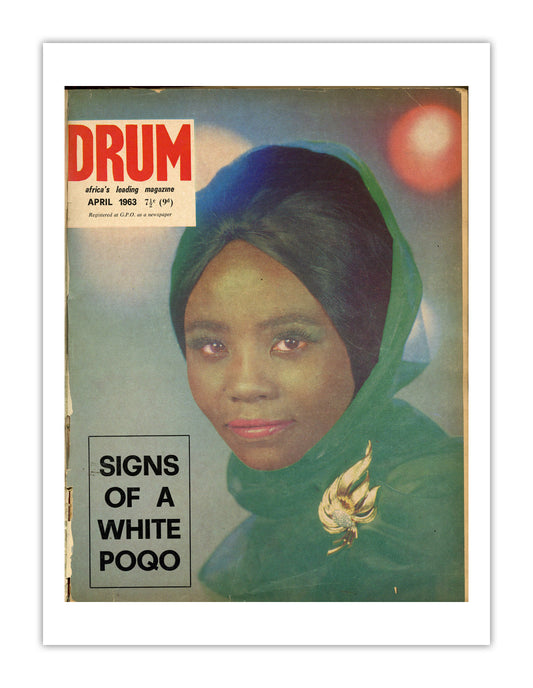 South Africa Drum Magazine cover, April 1963 – archival poster print