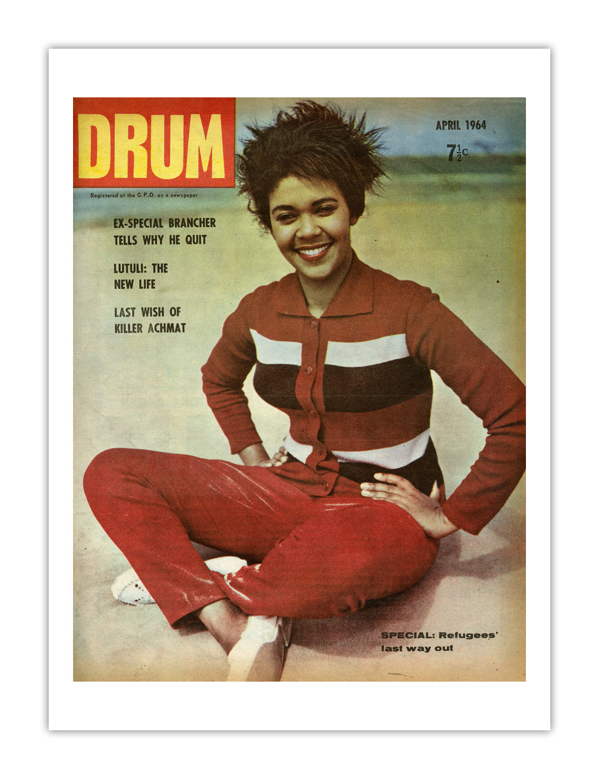 South Africa Drum Magazine cover, April 1964 – archival poster print