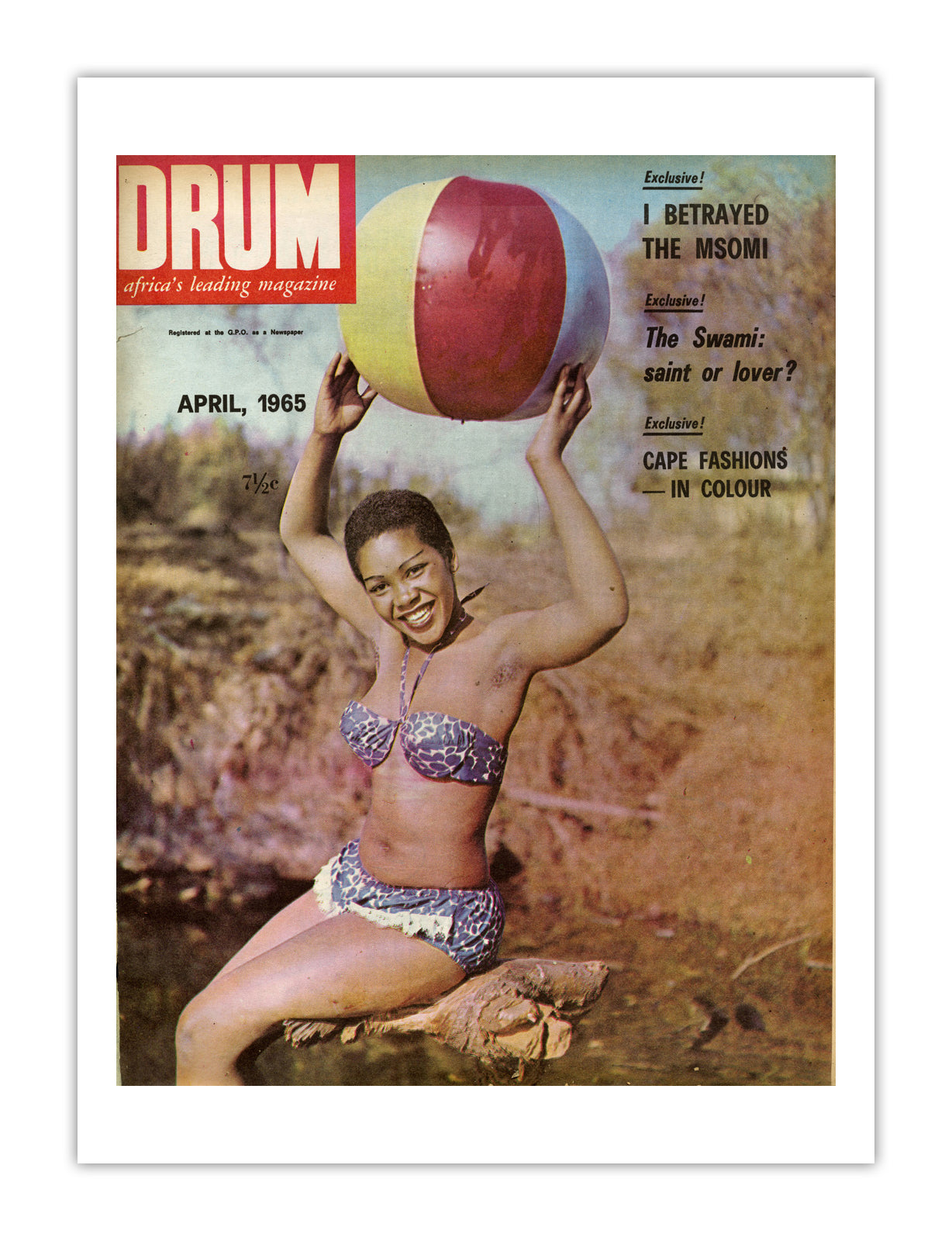 South Africa Drum Magazine cover, April 1965 – archival poster print