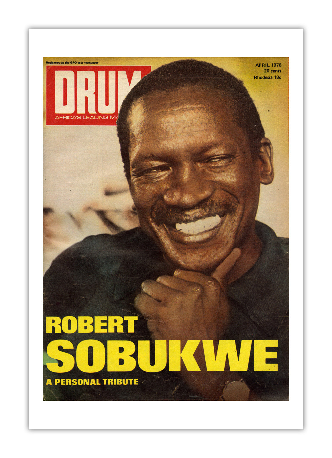 South Africa Drum Magazine cover, April 1978 – archival poster print
