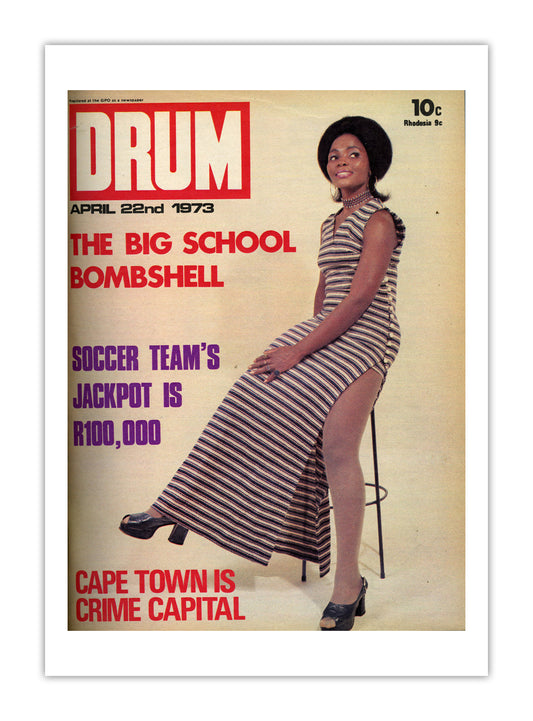 South Africa Drum Magazine cover, April 1973 – archival poster print
