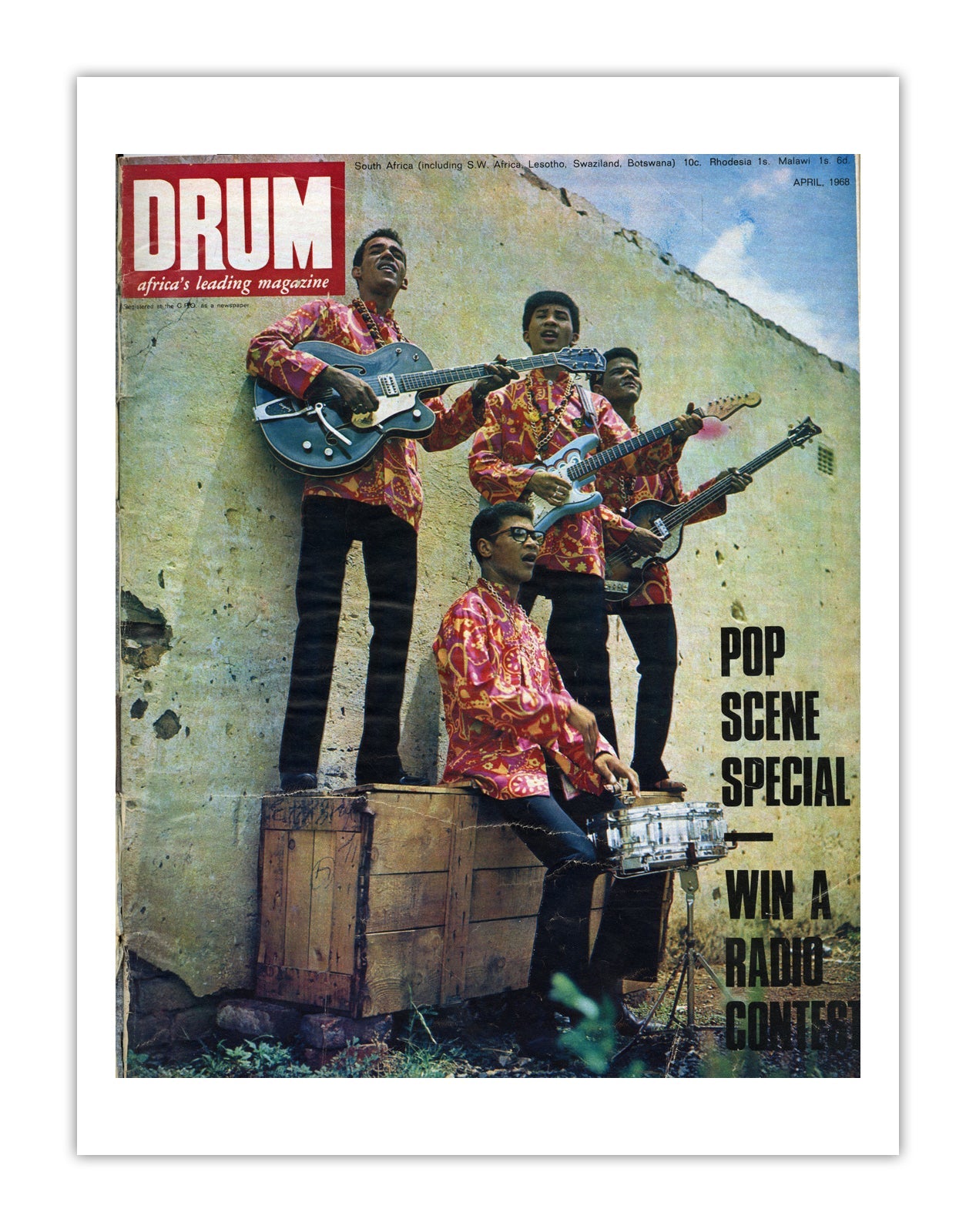 South Africa Drum Magazine cover, April 1968 – archival poster print