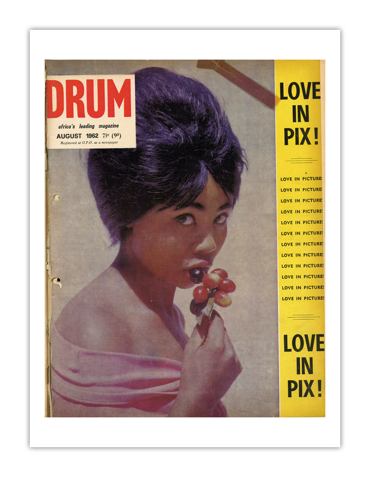 South Africa Drum Magazine cover, August 1962 – archival poster print