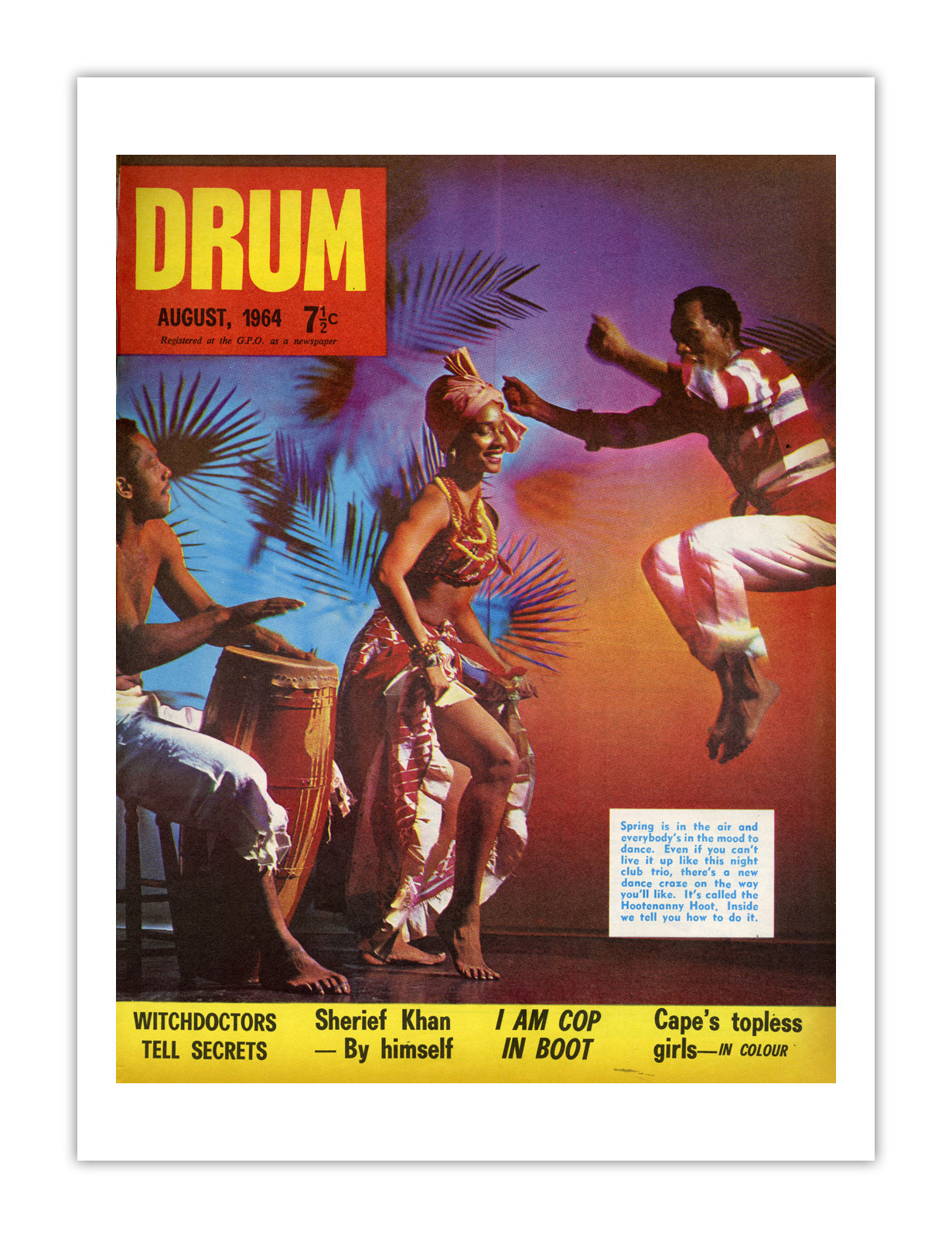South Africa Drum Magazine cover, August 1964 – archival poster print