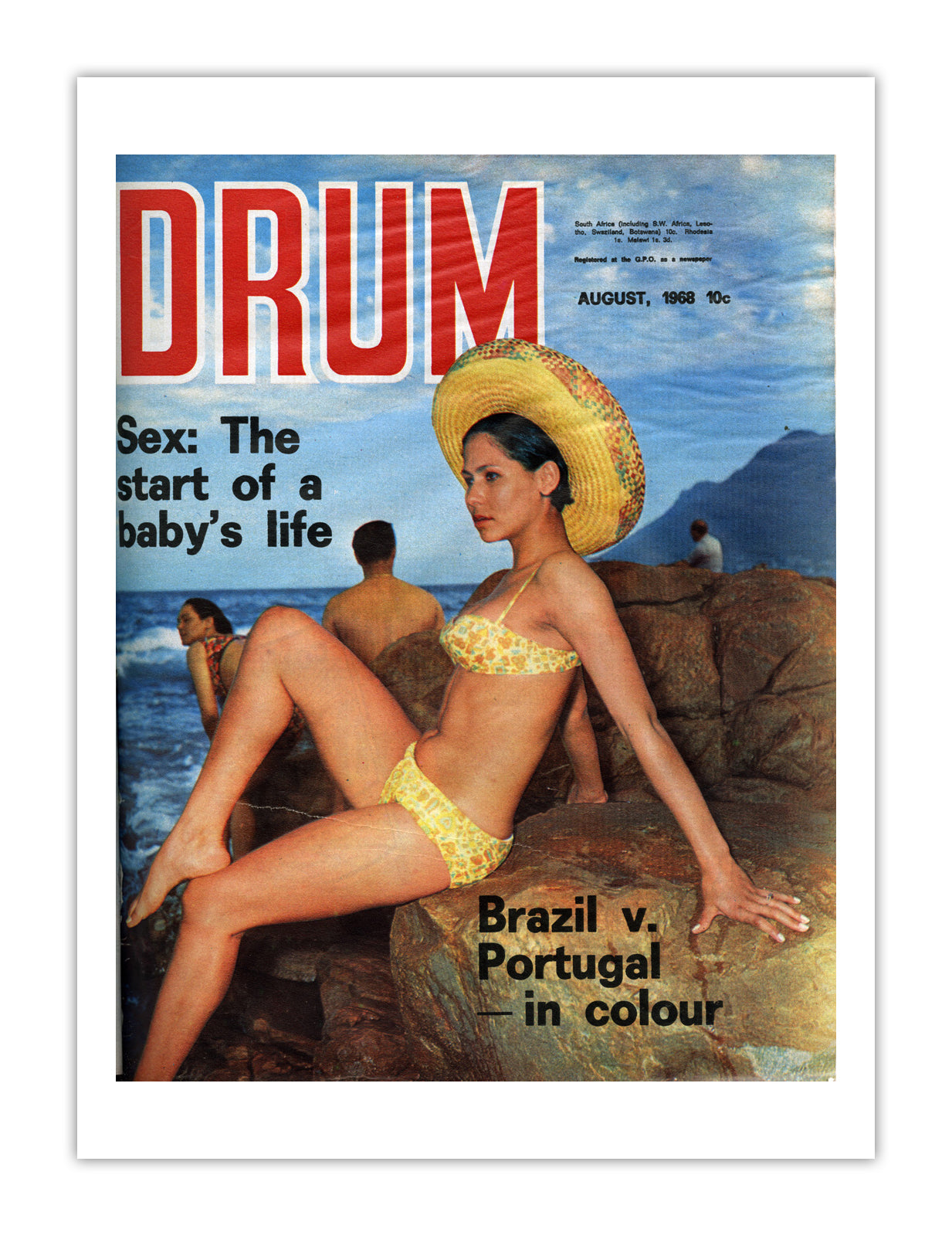 South Africa Drum Magazine cover, August 1968 – archival poster print