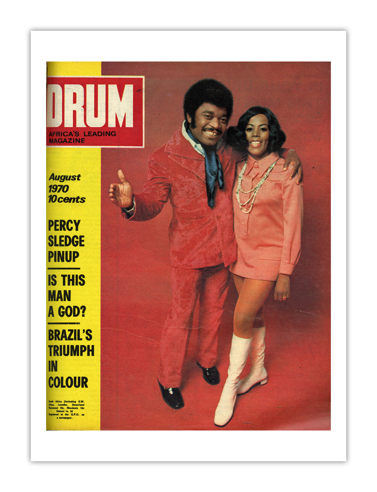 South Africa Drum Magazine cover, August 1970 – archival poster print